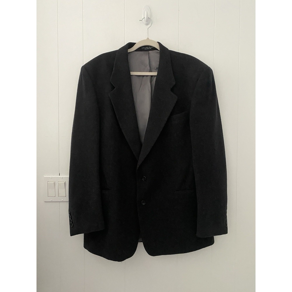 Gianfranco Ruffini Italy Cashmere Blend Sport Coat Charcoal Gray‎ Size 46L